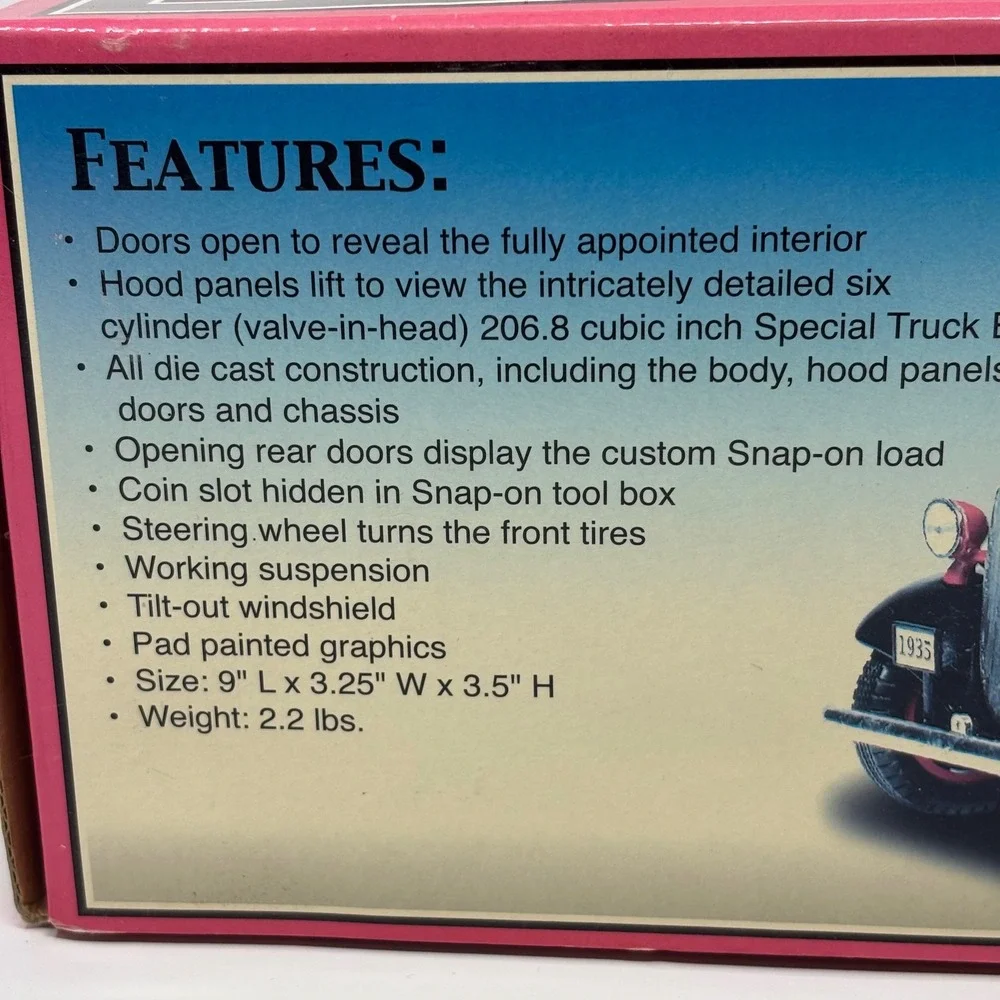 Snap-on Tools 1935 Chevrolet 1 1/2 Ton Panel Truck Crown Jewels Collection Red
